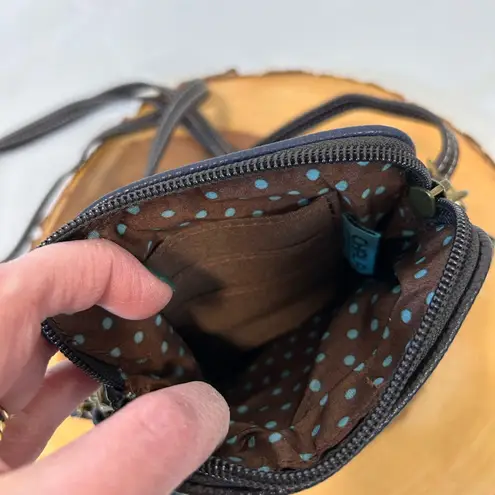 Chala Faith Emblem Cell Phone Crossbody Convertible Purse Navy Blue w/2 charms - Image 8