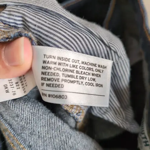 DULUTH TRADING CO Daily Denim Slim Leg Jeans Dark Wash Stretch Women's 18 x 29 Blue