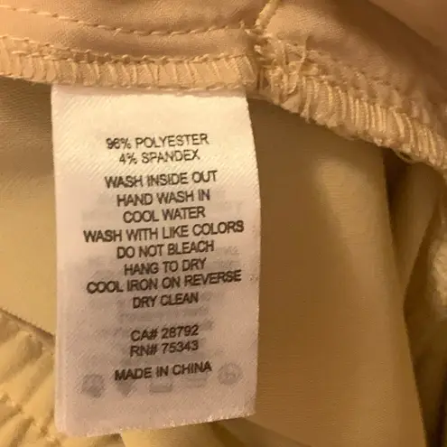 Rachel Zoe  slacks trousers women’s 8 light beige /tan pockets elastic wa…