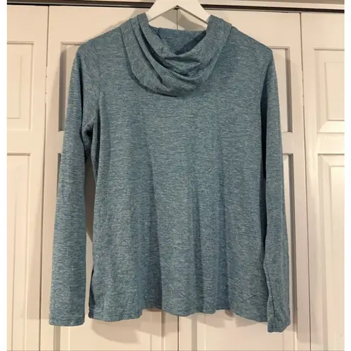 Nike  dri-fit green hooded athletic long sleeve top M