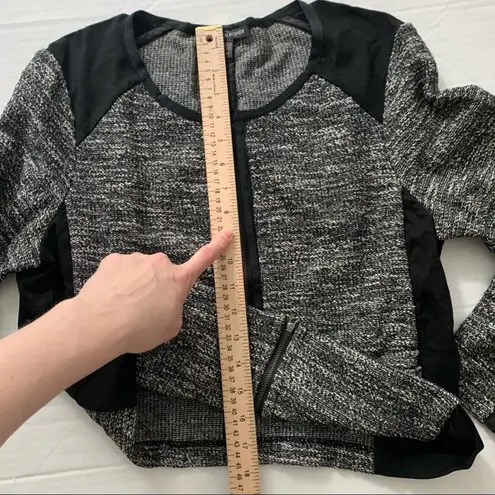 Eileen Fisher  M Black Marled Grey Jacket Zip Front