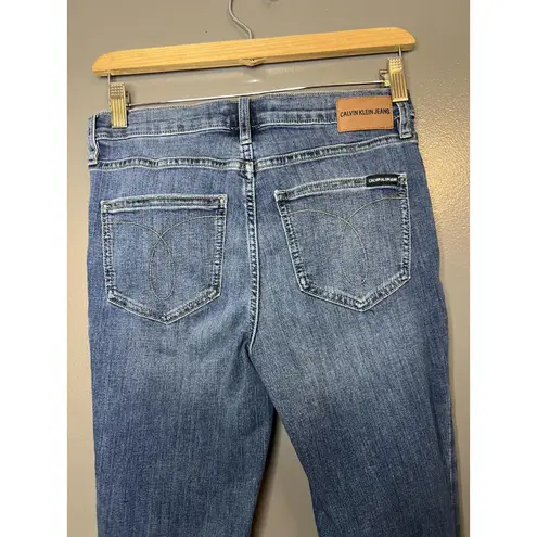 Calvin Klein Jeans Womens 27 Blue Skinny Slim Fit Mid Rise Stretch Denim Jeans