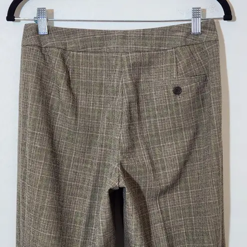 Rafaella Brown Plaid Dress Pants Size 6 Petite Brown and Green Plaid Trousers