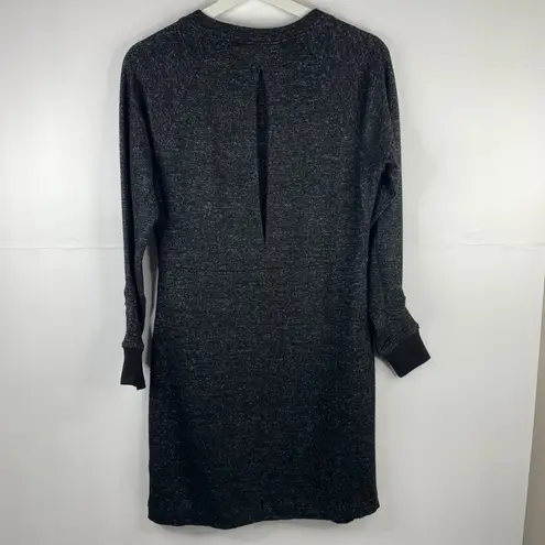 CAbi  Size XXS PJ Dress V-neck Long Sleeve Heather Black Gray Knit Dress Women’s