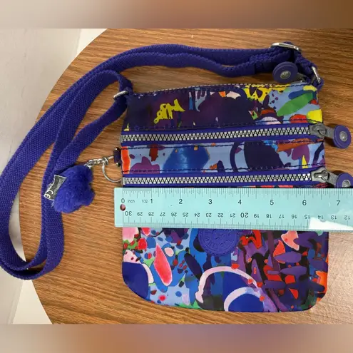 Kipling Alvar Colorful Abstract Geometric Nylon Small Cross Body Purse Bag