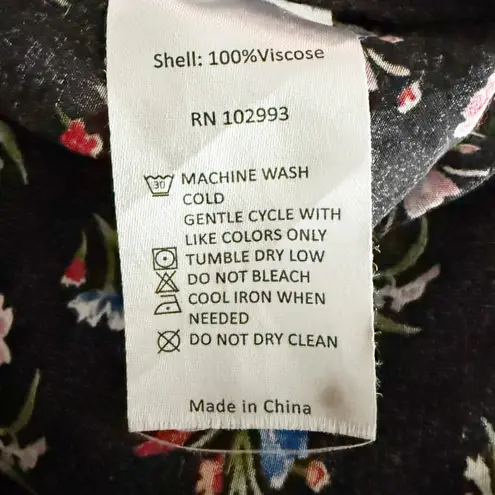 THAKOON x RTR | Watercolor Floral Jumpsuit Wide Leg Open Back High Neck | 12 Black