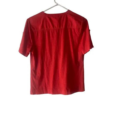 LRL Lauren Jeans Co. Ralph Lauren Medium Red Cotton Short Sleeve Shirt