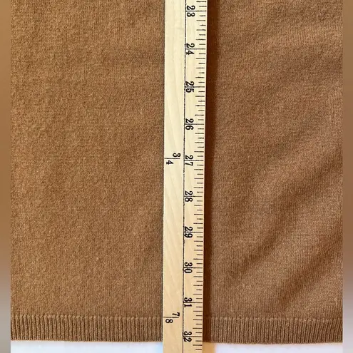 Gerard Darel Jason Sweater Dress 100% Wool V-Neck Camel Brown Oversized Small