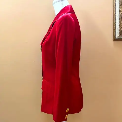 🆕 Red Satin Blazer by Holt Renfrew🔥 Size 6