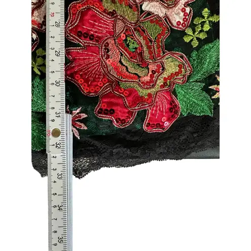 Red Lady Women Floral Lace Embroidery Mini Dress Size S Asian Tea Party Cocktail Black