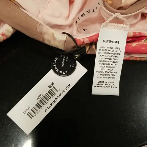 Vitamin A ππ Bikini Set Talia Top + Luciana Bottom White Ginger 8 Medium M NWT