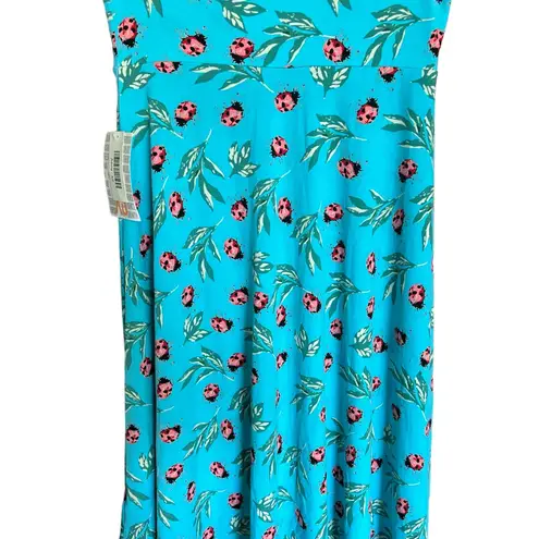 LuLaRoe NWT  azure‎ ladybug skirt stretch aqua XS - Image 2
