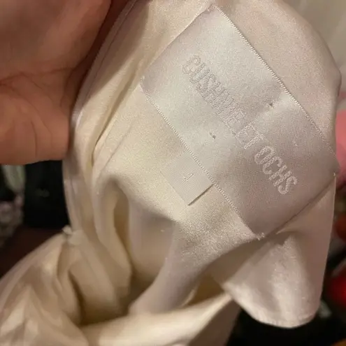 CUSHNIE ET OCHS WHITE PEPLUM BLOUSE Size 4