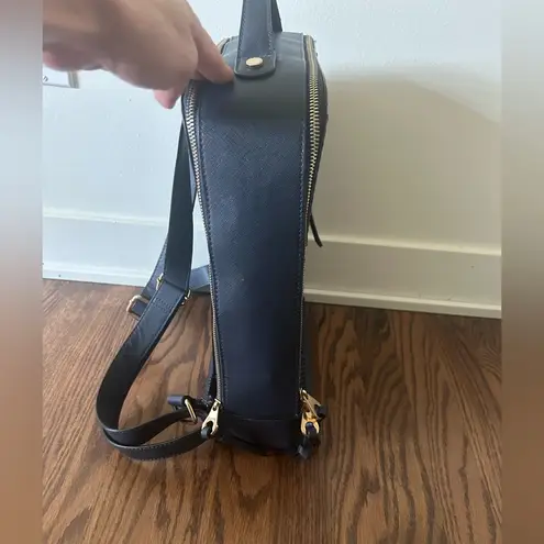 Calpak Navy with Gold Hardware Kaya 15 inch Laptop Backpack Sturdy Sleek Blue