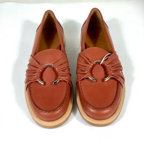 Chloé Chloe C Flat Loafers Terracotta Red Size 39 NEW