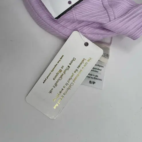 l*space L* Camellia Bikini Top Size Small Peony Lavender Lilac Purple Textured Swim