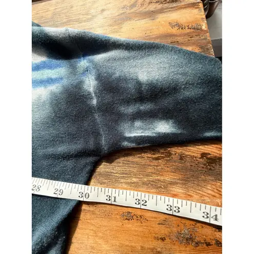 A6 MA+CH Marika Charles Tie Dye Blue Gray Long Sleeve Top Blouse Sz 8