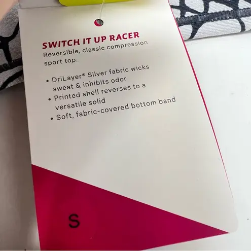 Moving Comfort Switch it up Racer sports bra in Sterling Woven size S Small NWT