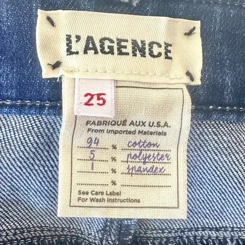 L'Agence NWT Beatrix High Rise Baby Boot with Slit Blue Jeans - Size 25