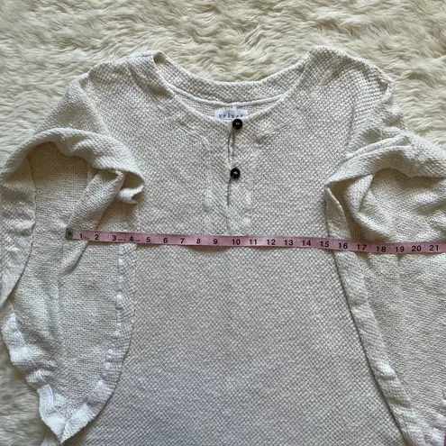 Velvet By Graham And Spencer Poncho Butterfly Sleeve Knit Pullover Cream M