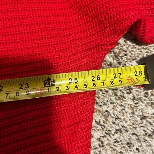 Questions Red Knit Sweater Cozy Casual Winter Plus Size 2X Red