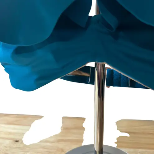 Shade & Shore  Women's Teal Blue Ruffle Bralette Bikini Top - Size 36DD - NWT