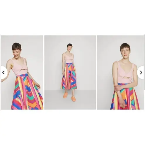 Bec & Bridge Bonnie Cut-Out Crop Top in Peony Pink 6 Womens Cropped Tank