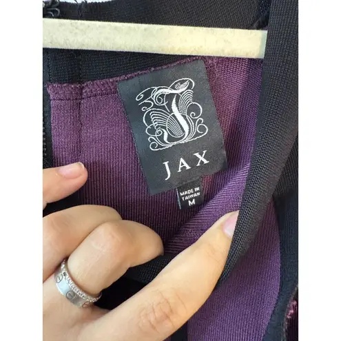 Jax Purple and Black Bandage Cocktail Dress Size M