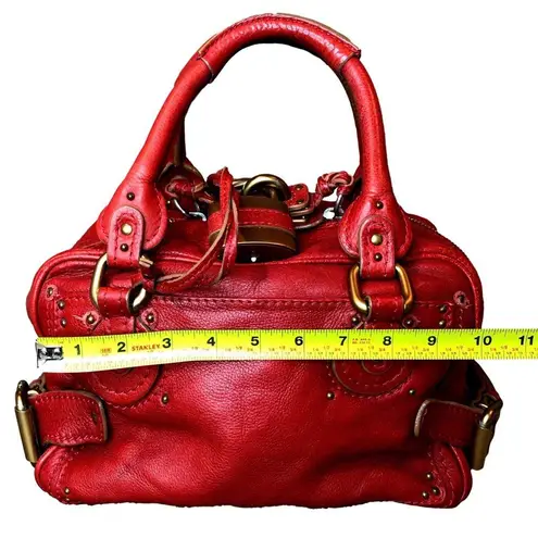 Chloé CHLOE Paddington Lock and Key Red Leather Padlock Bag Comes With: COA, Dust Bag