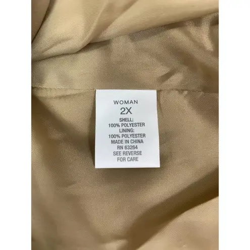 Roz & Ali Women's Tan Water Resistant Coat