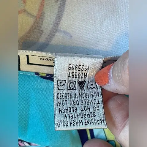 George Simonton Womens Jacket Large Nautical Bahamas Vacation Beach Travel Maps Blue