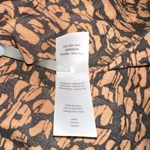Rails Addison Batik Cheetah Print Tier Drop Waist Mini Skirt LARGE