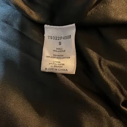 Tart Collections Faux Fur Vest with Leather Trim Chocolate Brown Women’s Small