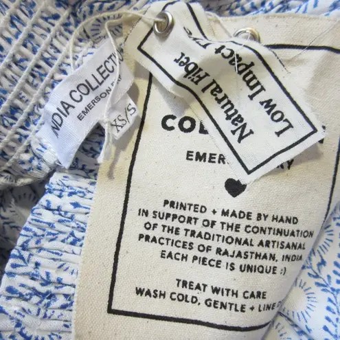 NWT Emerson Fry India Collection Shirred Maxi in Solstice Indigo Skirt XS/S Blue Size undefined