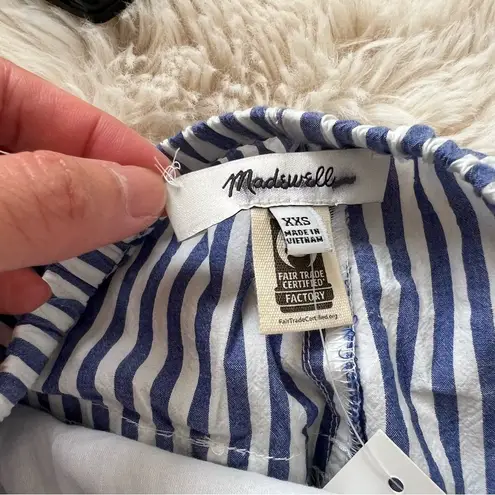 Madewell Drawstring Pull-On Shorts in Pure Blue Size XXSmall NWT 100% Cotton - Image 10