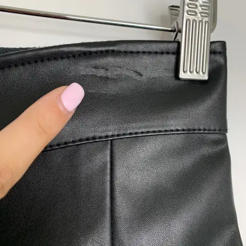 RtA Paloma Lambskin Vinyl Mini Skirt Black Neptune Womens 6 NEW