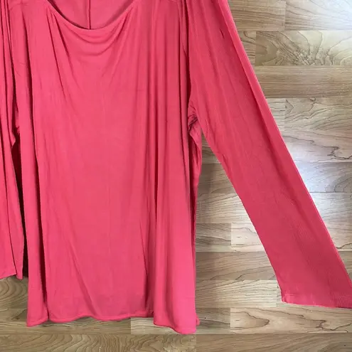 Lane Bryant  Size 30/32 Twist Neck Cutout Top in Color of Starfish coral - Image 7