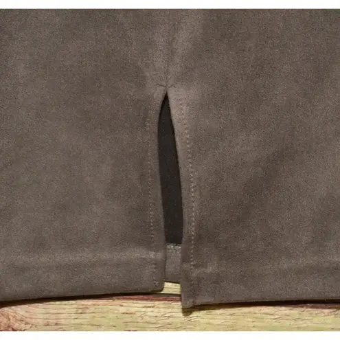 Marc New York Andrew Marc Skirt Pencil Faux Leather Suede Brown Size XL Career