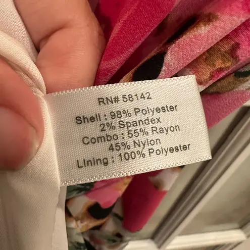 Boston Proper Vintage Y2K Floral Hibiscus Leopard Print Lace Maxi Dress Size 6