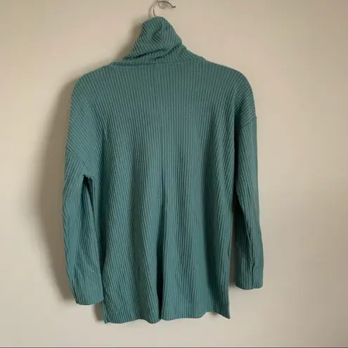 Loft  Waffle Knit Cowl Turtle Neck Sweater Raglan size small