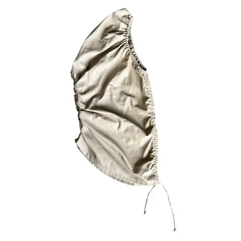 4Si3NNA Revolve Womens Kamala One Shoulder Tan Beige Faux Leather One Sleeve Top Size XS