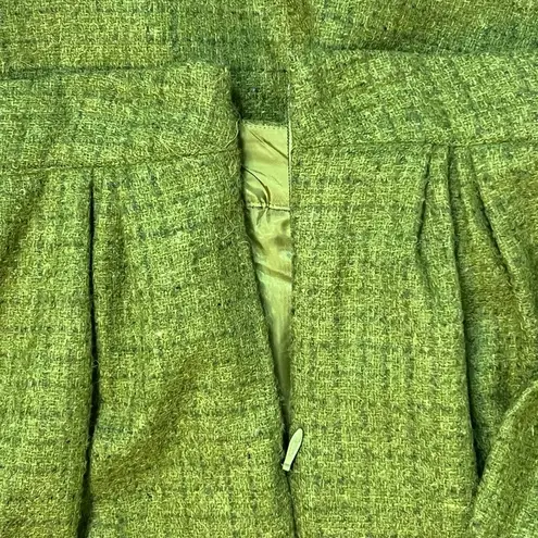 EUC Francis Valentine Women’s Green Wool Pleated Skirt Size Large