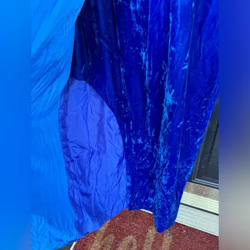 Handmade Pretty Blue Crushed Velvet Mother of the Bride Dress, Vintage