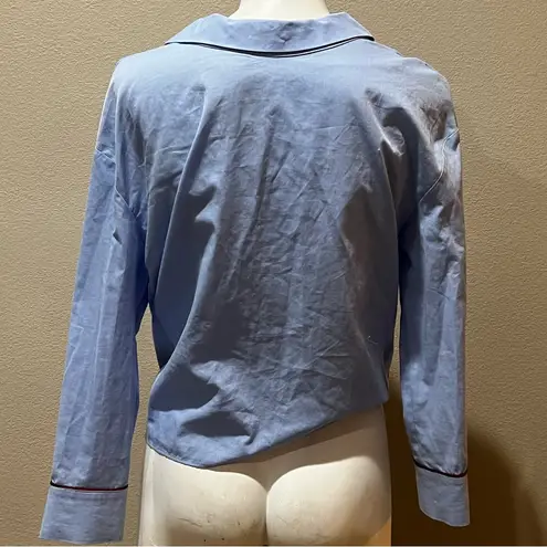 ZARA  light blue button up blouse