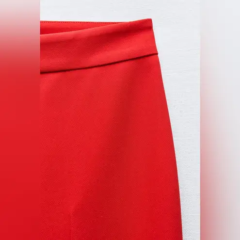 ZARA NWT red side split hem trouser pants
