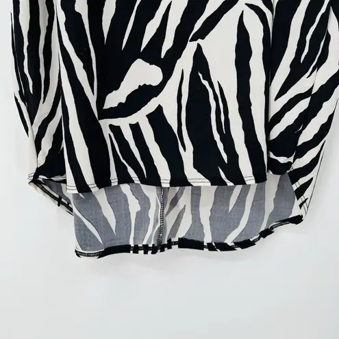 Star Vixen Plus Size 2X Womens Blouse Animal Zebra Print Casual