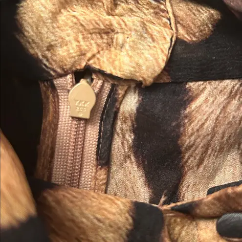 Dolce & Gabbana Sheer Silk Tiger-Print Bow Chiffon Blouse (Size Approx S) RARE