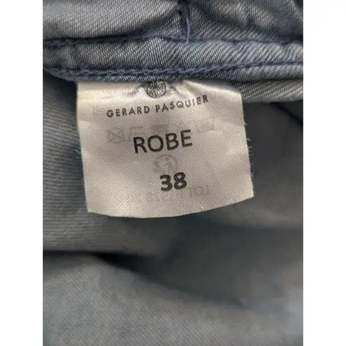 Gerard Pasquier Denim Shirt Dress Tunic EU 38 US S Cottagecore Boho Blue