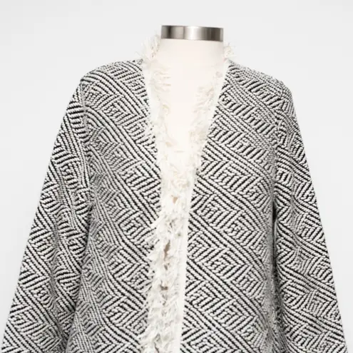 Bruno Manetti. Giacca Open Duster Blazer. Black Size XL