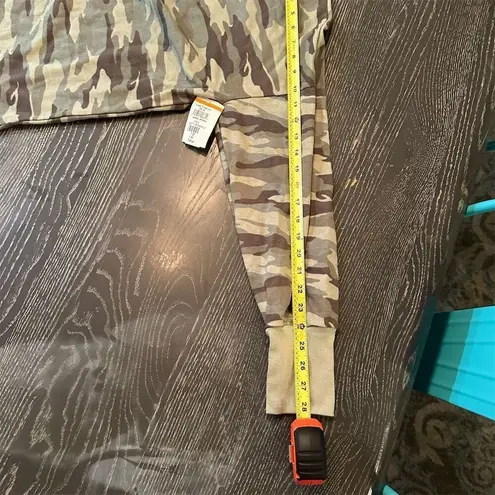 Caslon Camo Print Crew Neck Sweatshirt Unisex Adults Green Size M Cotton